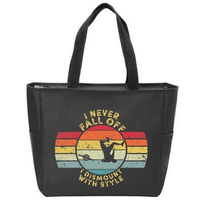 I Never Fall Off I Dismount With Style One Wheel Owner Float Zip Tote Bag