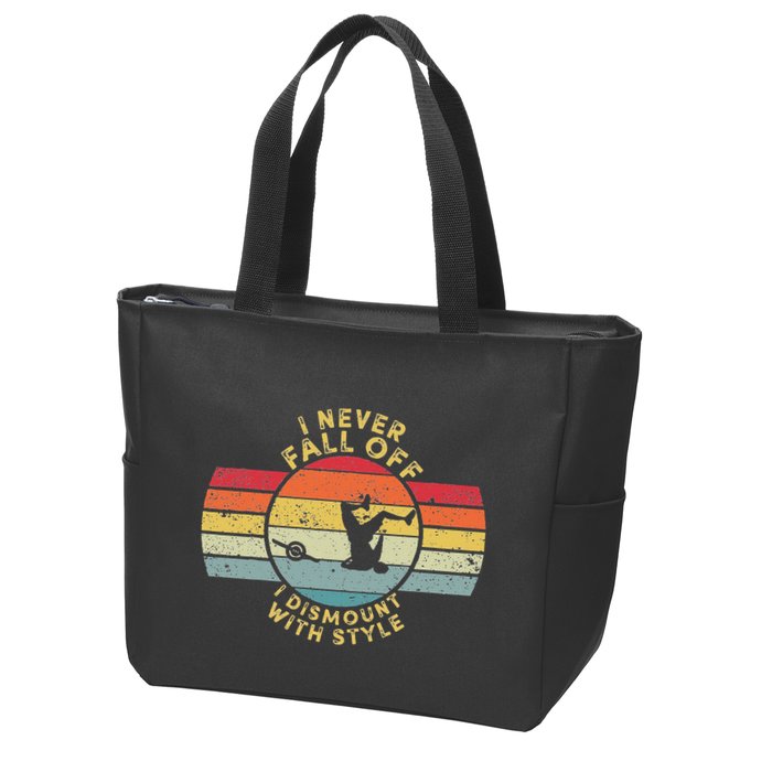 I Never Fall Off I Dismount With Style One Wheel Owner Float Zip Tote Bag
