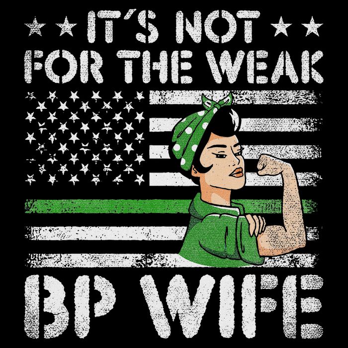 It's Not For The Weak Border Patrol Wife Cropped Pullover Crew