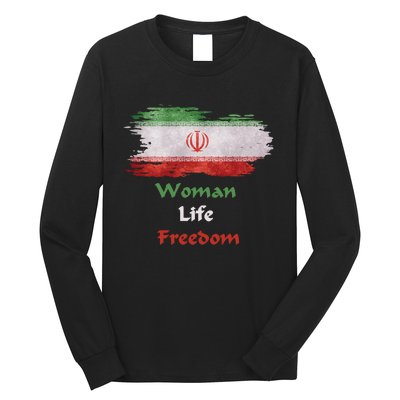 Iran National Flag, Woman, Life, Freedom Long Sleeve Shirt