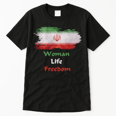 Iran National Flag, Woman, Life, Freedom Tall T-Shirt