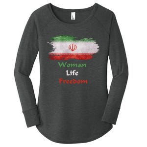 Iran National Flag, Woman, Life, Freedom Women's Perfect Tri Tunic Long Sleeve Shirt