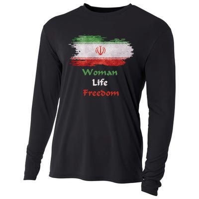 Iran National Flag, Woman, Life, Freedom Cooling Performance Long Sleeve Crew