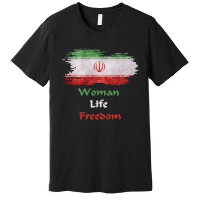 Iran National Flag, Woman, Life, Freedom Premium T-Shirt