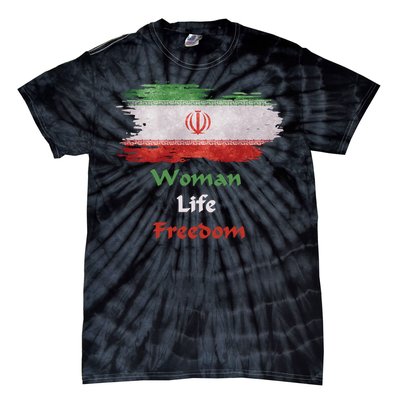 Iran National Flag, Woman, Life, Freedom Tie-Dye T-Shirt