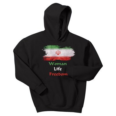 Iran National Flag, Woman, Life, Freedom Kids Hoodie