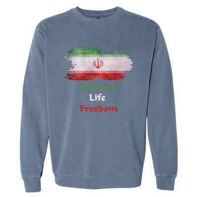 Iran National Flag, Woman, Life, Freedom Garment-Dyed Sweatshirt