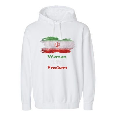 Iran National Flag, Woman, Life, Freedom Garment-Dyed Fleece Hoodie