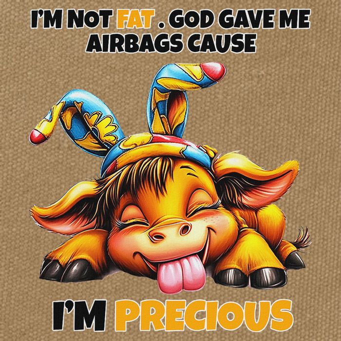 IM Not Fat God Gave Me Airbags Cause IM Precious Cotton Canvas Backpack