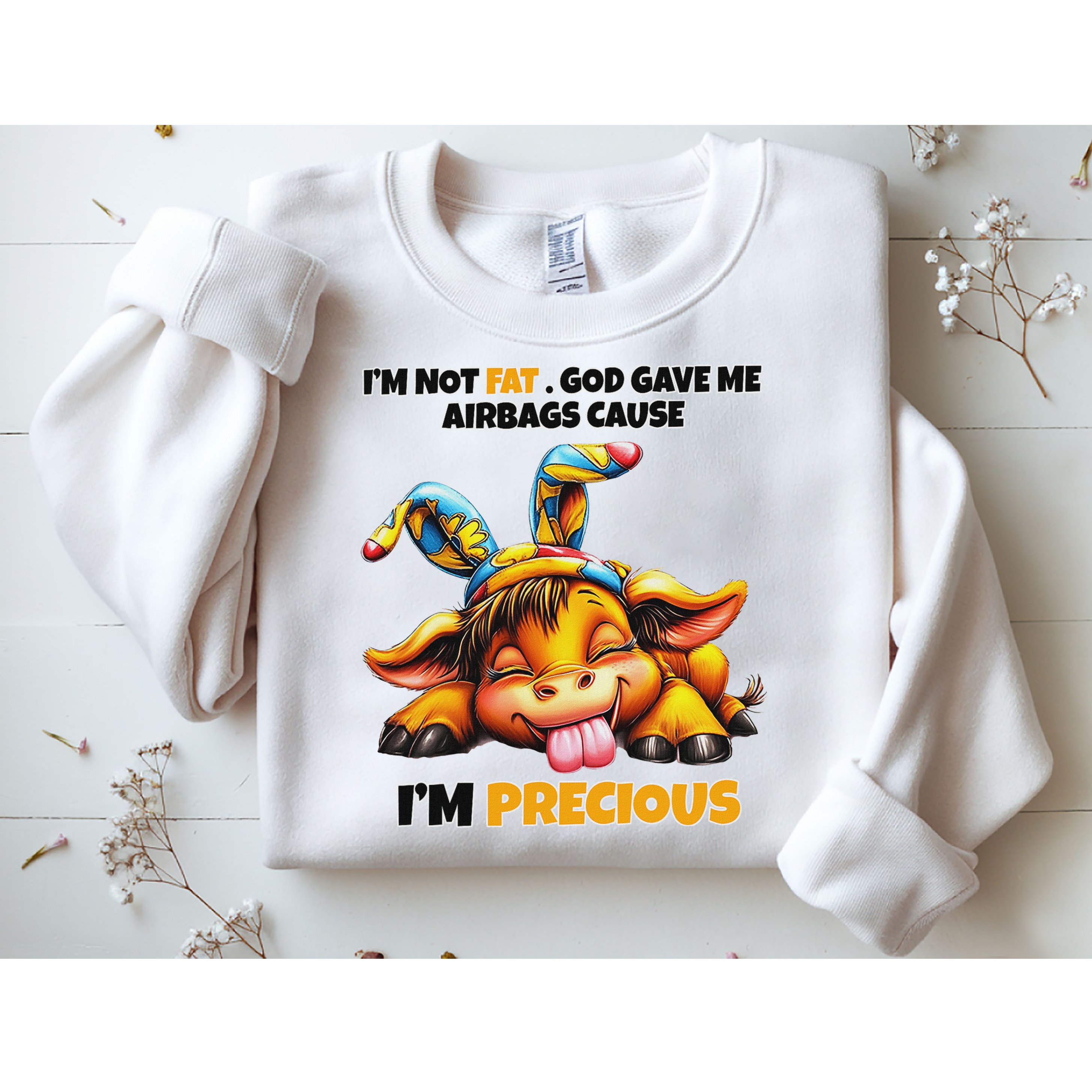 IM Not Fat God Gave Me Airbags Cause IM Precious Sweatshirt