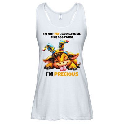 IM Not Fat God Gave Me Airbags Cause IM Precious Ladies Essential Flowy Tank