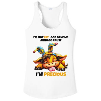 IM Not Fat God Gave Me Airbags Cause IM Precious Ladies PosiCharge Competitor Racerback Tank
