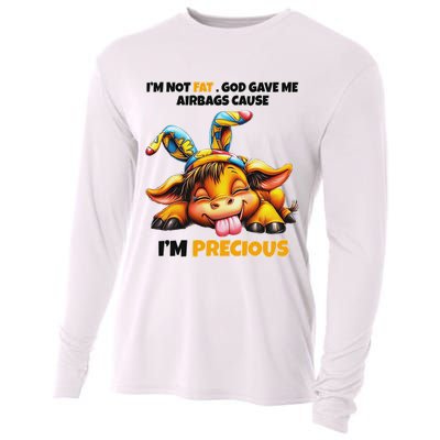 IM Not Fat God Gave Me Airbags Cause IM Precious Cooling Performance Long Sleeve Crew