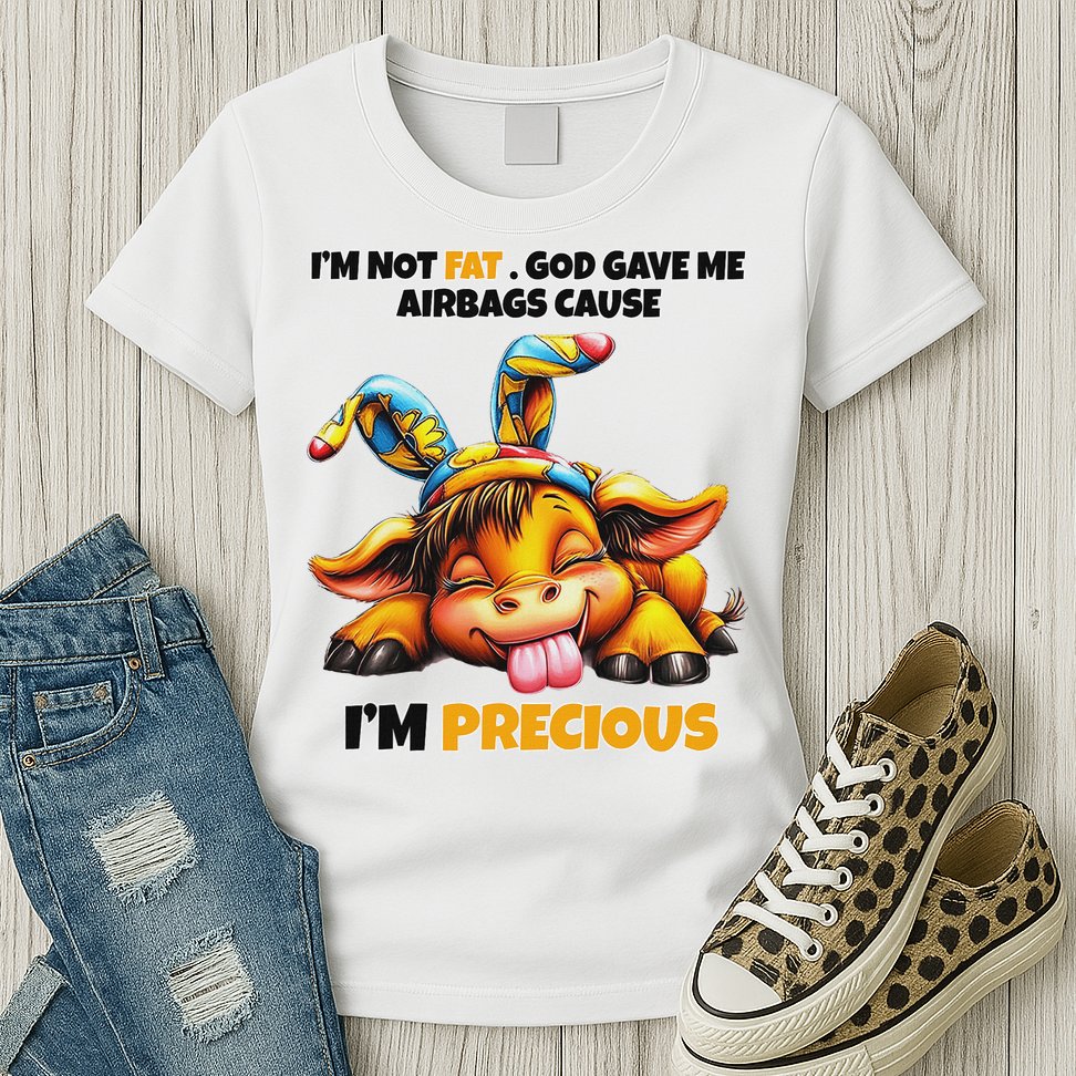 IM Not Fat God Gave Me Airbags Cause IM Precious Womens T-Shirt