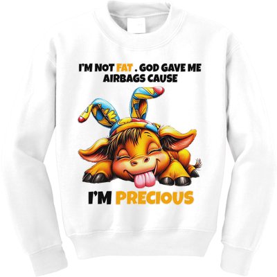 IM Not Fat God Gave Me Airbags Cause IM Precious Kids Sweatshirt