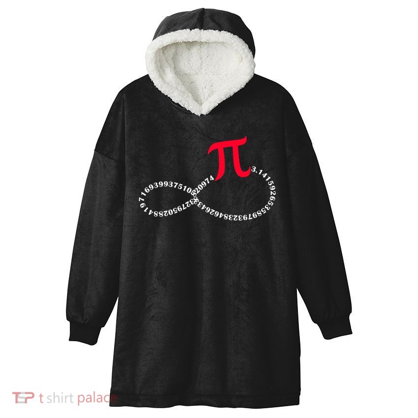 Infinite PI Numbers Hooded Wearable Blanket
