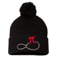 Infinite PI Numbers Pom Pom 12in Knit Beanie