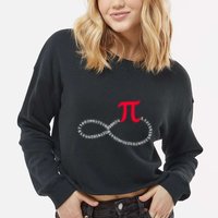 Infinite PI Numbers Cropped Pullover Crew