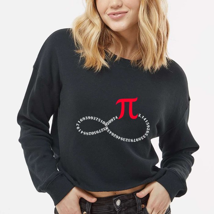Infinite PI Numbers Cropped Pullover Crew