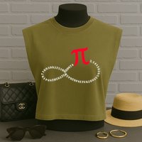 Infinite PI Numbers Garment-Dyed Women's Muscle Tee