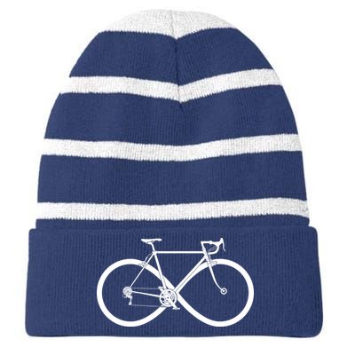 Infinity Bike Love Striped Beanie with Solid Band