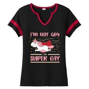 Im Not Gay Im Super Gay I Am Lgbt Pride Magic Csd Lgbtq Gift Ladies Halftime Notch Neck Tee