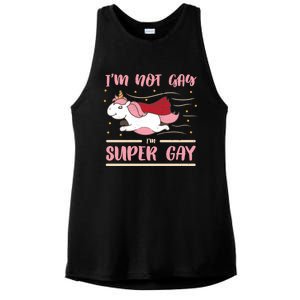 Im Not Gay Im Super Gay I Am Lgbt Pride Magic Csd Lgbtq Gift Ladies PosiCharge Tri-Blend Wicking Tank