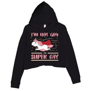 Im Not Gay Im Super Gay I Am Lgbt Pride Magic Csd Lgbtq Gift Crop Fleece Hoodie