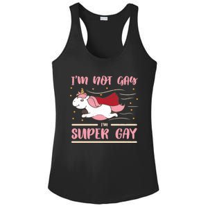 Im Not Gay Im Super Gay I Am Lgbt Pride Magic Csd Lgbtq Gift Ladies PosiCharge Competitor Racerback Tank