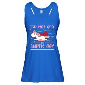 Im Not Gay Im Super Gay I Am Lgbt Pride Magic Csd Lgbtq Gift Ladies Essential Flowy Tank