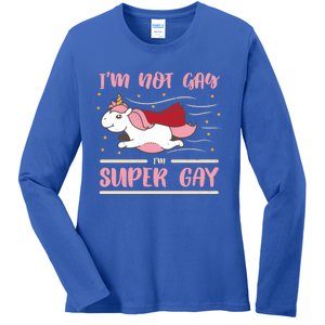 Im Not Gay Im Super Gay I Am Lgbt Pride Magic Csd Lgbtq Gift Ladies Long Sleeve Shirt