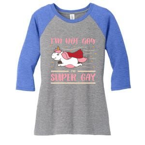 Im Not Gay Im Super Gay I Am Lgbt Pride Magic Csd Lgbtq Gift Women's Tri-Blend 3/4-Sleeve Raglan Shirt