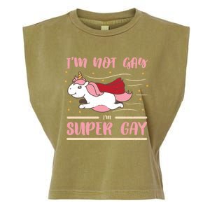 Im Not Gay Im Super Gay I Am Lgbt Pride Magic Csd Lgbtq Gift Garment-Dyed Women's Muscle Tee