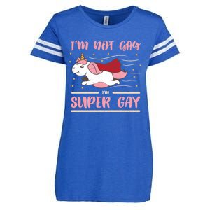 Im Not Gay Im Super Gay I Am Lgbt Pride Magic Csd Lgbtq Gift Enza Ladies Jersey Football T-Shirt