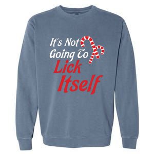 Its Not Going To Lick Itself Adult Short Sleeve Funny Christmas Garment-Dyed Sweatshirt