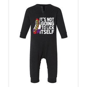 Its Not Going To Lick Itself Lgbtq Asexual Pride Infant Fleece One Piece