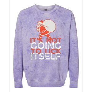 ItS Not Going To Lick Itself Christmas Funny Colorblast Crewneck Sweatshirt