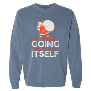 ItS Not Going To Lick Itself Christmas Funny Garment-Dyed Sweatshirt