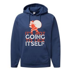 ItS Not Going To Lick Itself Christmas Funny Performance Fleece Hoodie