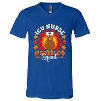 Icu Nurse Gobble Squad Funny Turkey Thanksgiving Great Gift V-Neck T-Shirt