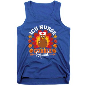 Icu Nurse Gobble Squad Funny Turkey Thanksgiving Great Gift Tank Top