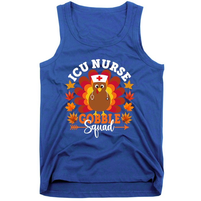 Icu Nurse Gobble Squad Funny Turkey Thanksgiving Great Gift Tank Top