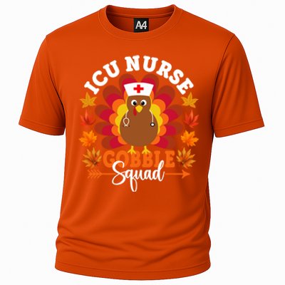 Icu Nurse Gobble Squad Funny Turkey Thanksgiving Gift Cooling Performance Crew T-Shirt