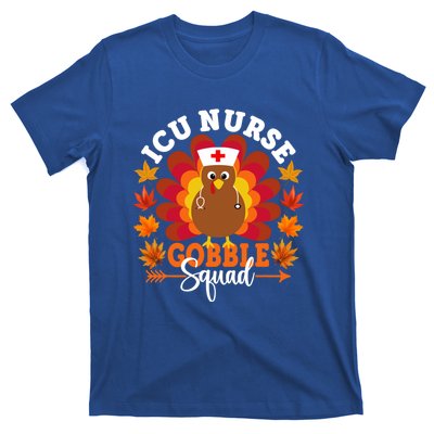 Icu Nurse Gobble Squad Funny Turkey Thanksgiving Gift T-Shirt