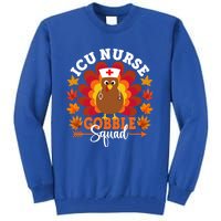 Icu Nurse Gobble Squad Funny Turkey Thanksgiving Gift Tall Sweatshirt