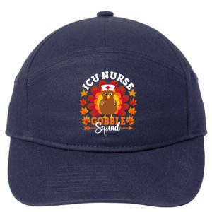 Icu Nurse Gobble Squad Funny Turkey Thanksgiving Gift 7-Panel Snapback Hat