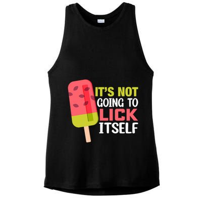 ItS Not Going To Lick Itself Summer Clothes Ice Cream Party Ladies PosiCharge Tri-Blend Wicking Tank