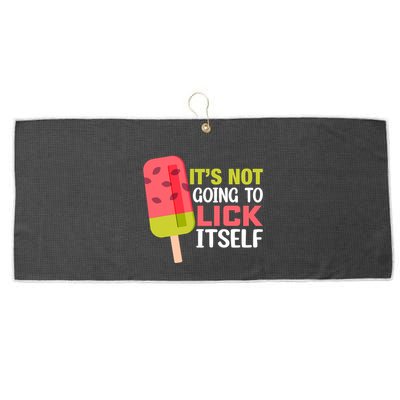 ItS Not Going To Lick Itself Summer Clothes Ice Cream Party Large Microfiber Waffle Golf Towel