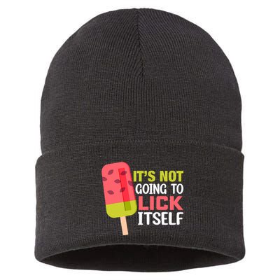 ItS Not Going To Lick Itself Summer Clothes Ice Cream Party Sustainable Knit Beanie