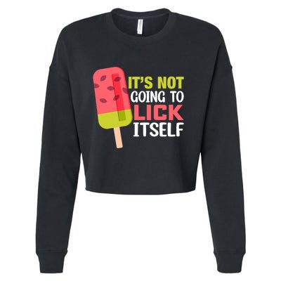 ItS Not Going To Lick Itself Summer Clothes Ice Cream Party Cropped Pullover Crew